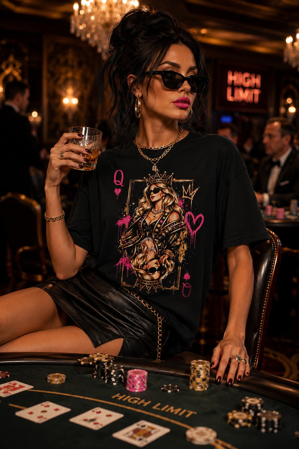 Pink Sunglasses Queen Women's Graphic T-Shirt