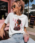 Pink Smoking Queen Graphic T-Shirt|Women's Streetwear