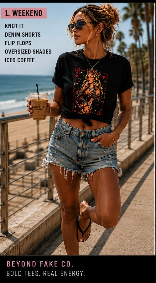 Shh Queen Front Graphic T-Shirt | Women's Streetwear