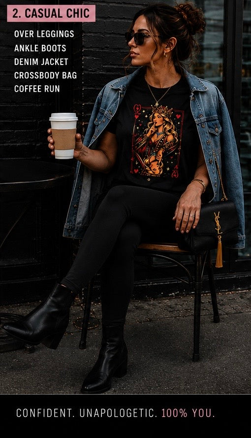 Shh Queen Front Graphic T-Shirt | Women's Streetwear