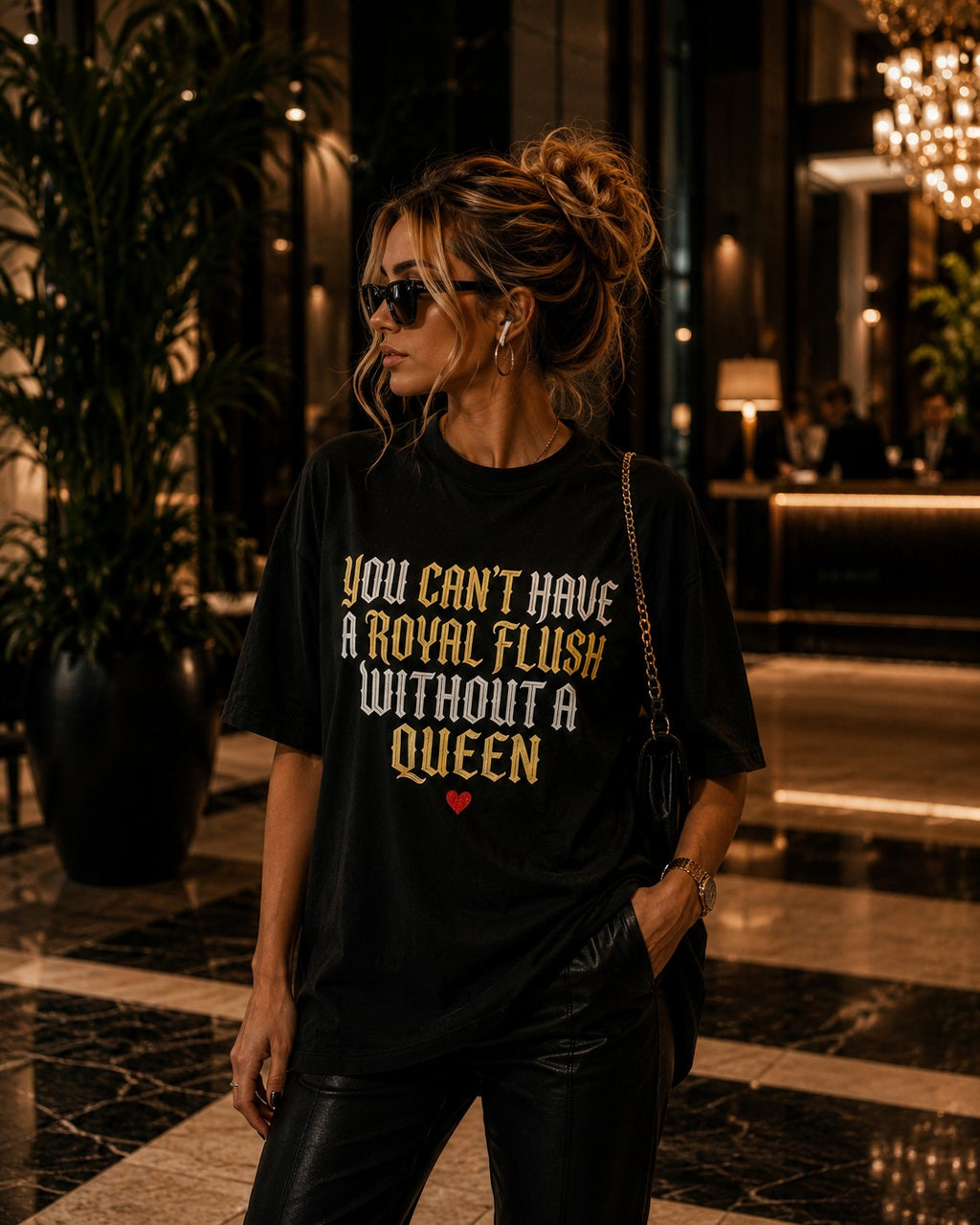 Royal Flush Queen Graphic T-Shirt | Edgy Streetwea