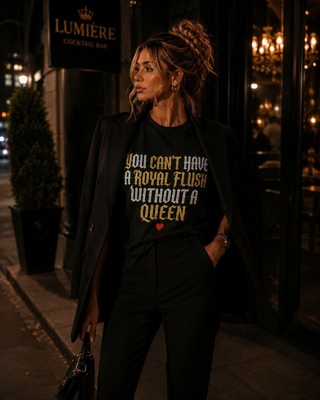 Royal Flush Queen Graphic T-Shirt | Edgy Streetwea
